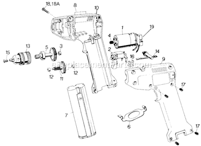 Part Location Diagram of 450305-00 DeWALT Pinion,Motor